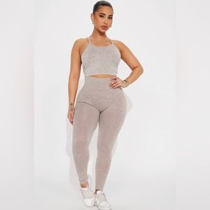 Set deportivo 2 Pieces organic Taupe size Small